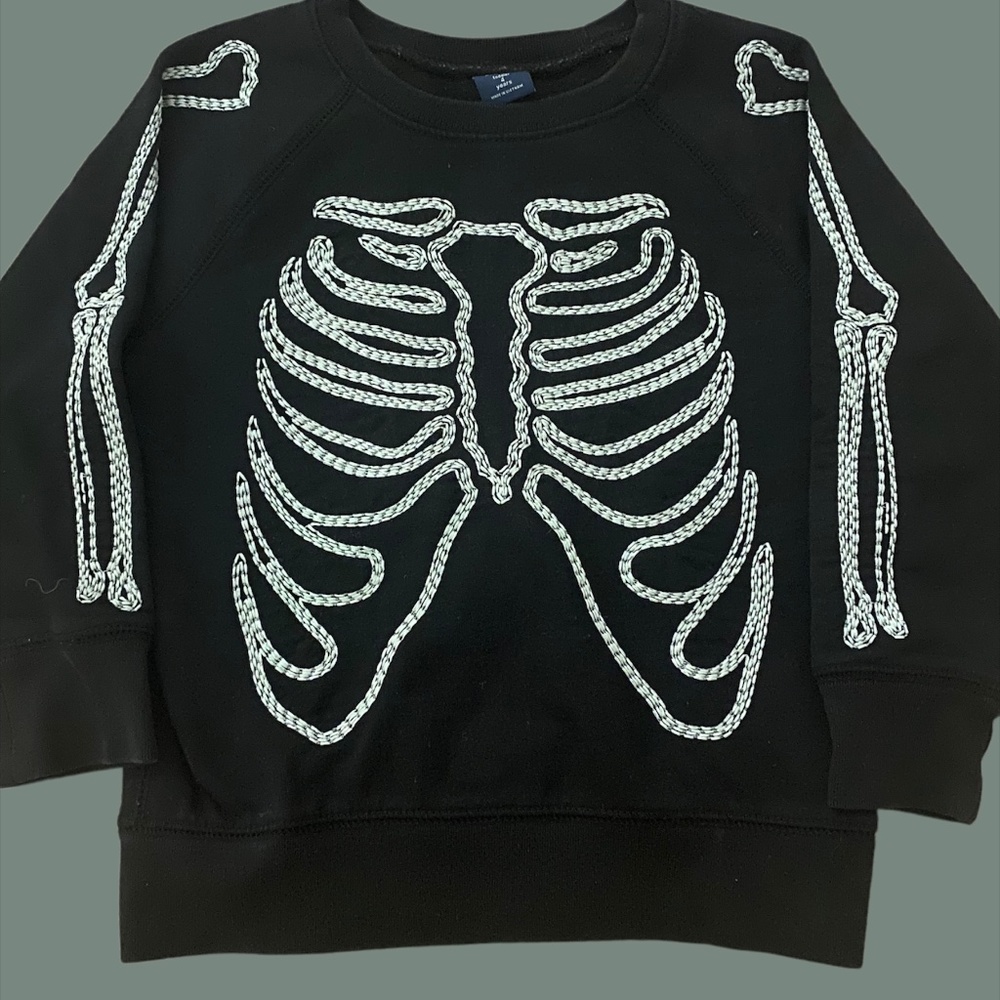 Gap Boys Skeleton Bones Sweatshirt 4/5 halloween costume